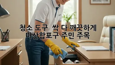 청소 도구 🧹✨ 싹 다 깨끗하게! 마산합포구 주민 주목!
