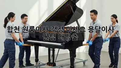 합천 원룸이사? 걱정 마세요! 용달이사 꿀팁 대방출!