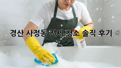 경산 사정동 전세 청소 솔직 후기 🏠✨